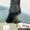 Tom Ford Heel 10.5cm Leather Padlock Ankle Boots Croco Pattern Black 2024