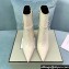 Tom Ford Heel 10.5cm Leather Padlock Ankle Boots Croco Pattern White 2024