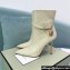 Tom Ford Heel 10.5cm Leather Padlock Ankle Boots Croco Pattern White 2024
