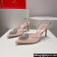 Rene Caovilla Heel 7.5cm Barbara Slingbacks Pink in Leather, crystals and rhinestones 2024