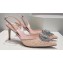 Rene Caovilla Heel 7.5cm Barbara Slingbacks Pink in Leather, crystals and rhinestones 2024