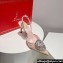 Rene Caovilla Heel 7.5cm Barbara Slingbacks Pink in Leather, crystals and rhinestones 2024