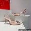 Rene Caovilla Heel 7.5cm Barbara Slingbacks Pink in Leather, crystals and rhinestones 2024