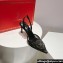 Rene Caovilla Heel 7.5cm Barbara Slingbacks Black in Leather, crystals and rhinestones 2024
