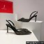 Rene Caovilla Heel 7.5cm Barbara Slingbacks Black in Leather, crystals and rhinestones 2024