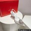 Rene Caovilla Heel 7.5cm Barbara Slingbacks White in Leather, crystals and rhinestones 2024