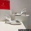 Rene Caovilla Heel 7.5cm Barbara Slingbacks White in Leather, crystals and rhinestones 2024