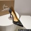 Christian Louboutin Heel 10cm Gem Artifice D'Orsay Pumps Black 2024
