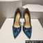 Christian Louboutin Heel 10cm Gem Artifice D'Orsay Pumps Blue 2024