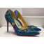 Christian Louboutin Heel 10cm Gem Artifice D'Orsay Pumps Blue 2024