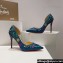 Christian Louboutin Heel 10cm Gem Artifice D'Orsay Pumps Blue 2024