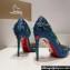 Christian Louboutin Heel 10cm Gem Artifice D'Orsay Pumps Blue 2024