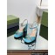 Gucci Heel 9cm Women's Horsebit sandals 771600 leather Blue 2024