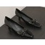 Ferragamo Heel 4.5cm Kitten heel pumps with asymmetric bow in patent calfskin Black 2024