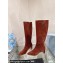 Prada Leather boots Suede Brown with Enameled metal triangle logo 1W234N 2024