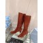 Prada Leather boots Suede Brown with Enameled metal triangle logo 1W234N 2024