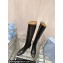 Prada Leather boots Black with Enameled metal triangle logo 1W234N 2024