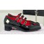Carel Heel 4.5cm KINA naplack leather Mary Janes pumps Black/Red 2024