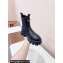 Prada Monolith brushed leather booties Black with Enameled metal triangle logo 1T256N 2024
