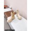 Prada Monolith brushed leather booties Beige with Enameled metal triangle logo 1T256N 2024