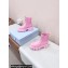 Prada Monolith brushed leather booties Pink with Enameled metal triangle logo 1T256N 2024