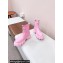 Prada Monolith brushed leather booties Pink with Enameled metal triangle logo 1T256N 2024