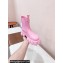 Prada Monolith brushed leather booties Pink with Enameled metal triangle logo 1T256N 2024