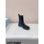 Prada Patent leather booties Black with Enameled metal triangle logo 1U251N 2024