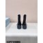 Prada Patent leather booties Black with Enameled metal triangle logo 1U251N 2024