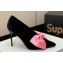 Balmain Heel 9.5cm Velvet Clara stilettos Pumps with Large satin bow Black/Pink 2024