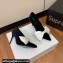 Balmain Heel 9.5cm Velvet Clara stilettos Pumps with Large satin bow Black/White 2024