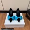 Balmain Heel 9.5cm Velvet Clara stilettos Pumps with Large satin bow Black/Blue 2024