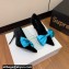Balmain Heel 9.5cm Velvet Clara stilettos Pumps with Large satin bow Black/Blue 2024