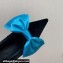 Balmain Heel 9.5cm Velvet Clara stilettos Pumps with Large satin bow Black/Blue 2024