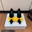 Balmain Heel 9.5cm Velvet Clara stilettos Pumps with Large satin bow Black/Yellow 2024