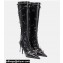 Balenciaga Heel 9cm Cagole Boots in black Arena lambskin with piercings