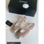 Chanel CC Logo Beige Suede and Silver Leather Slingbacks 2024