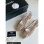 Chanel CC Logo Beige Suede and Silver Leather Slingbacks 2024