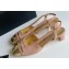 Chanel CC Logo Nude Pink Suede and Gold Leather Slingbacks 2024