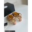 Chanel CC Logo Nude Pink Suede and Gold Leather Slingbacks 2024