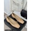 Chanel Vintage CC Logo and Bow Ballet Flats Leather Beige 2024