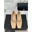 Chanel Vintage CC Logo and Bow Ballet Flats Leather Beige 2024