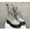 DR. MARTENS x Rick Owens Heel 5.5cm STROBE CALF LENGTH Boots in PEARL HAIR-ON COW LEATHER 2024