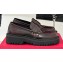 Valentino Rockstud calfskin loafers Burgundy 2024