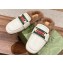 Gucci Horsebit with Web Wooly fabric lining slipper White 2024