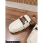 Gucci Horsebit with Web Wooly fabric lining slipper White 2024