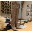 Balenciaga Heel 9cm Over the Knee Boots in Satin Apricot with Fishnet