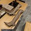 Balenciaga Heel 9cm Over the Knee Boots in Satin Apricot with Fishnet