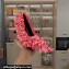 Balenciaga Marie-Antoinette 110mm Pump in Pink satin bows allover 2024