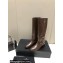 Saint Laurent Heel 3cm hunt boots in glazed leather 755237 Brown 2024